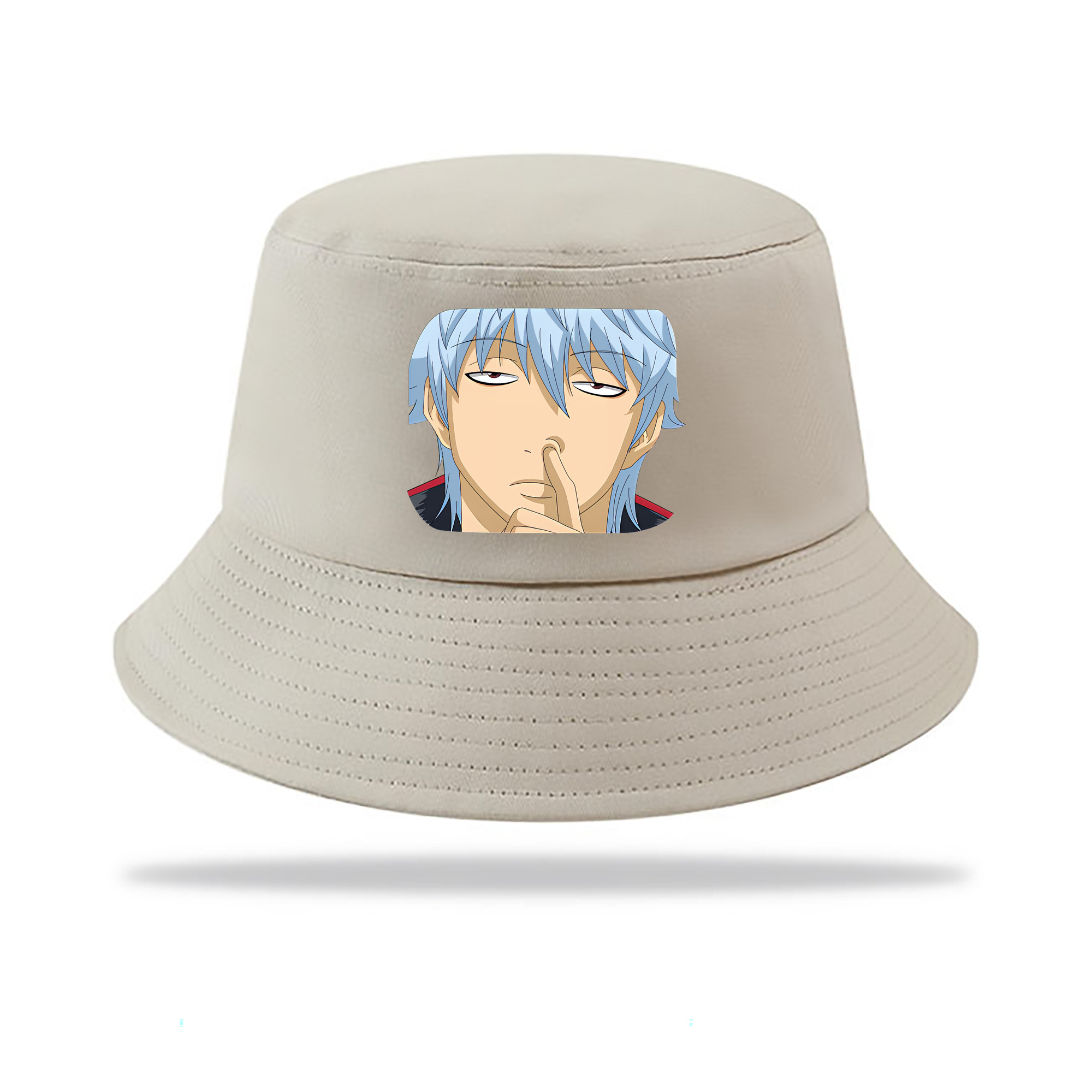 （画像用） ぎんたま 坂田銀時（さかたぎんとき） 神楽 志村新八（しむら しんぱち） GINTAMA Sakata Gintoki Kagura Shimura Shinpachi アウトドア日除けバケットハット